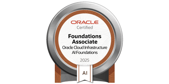 Oracle Cloud Infrastructure 2025 Certified AI Foundations Associate badge